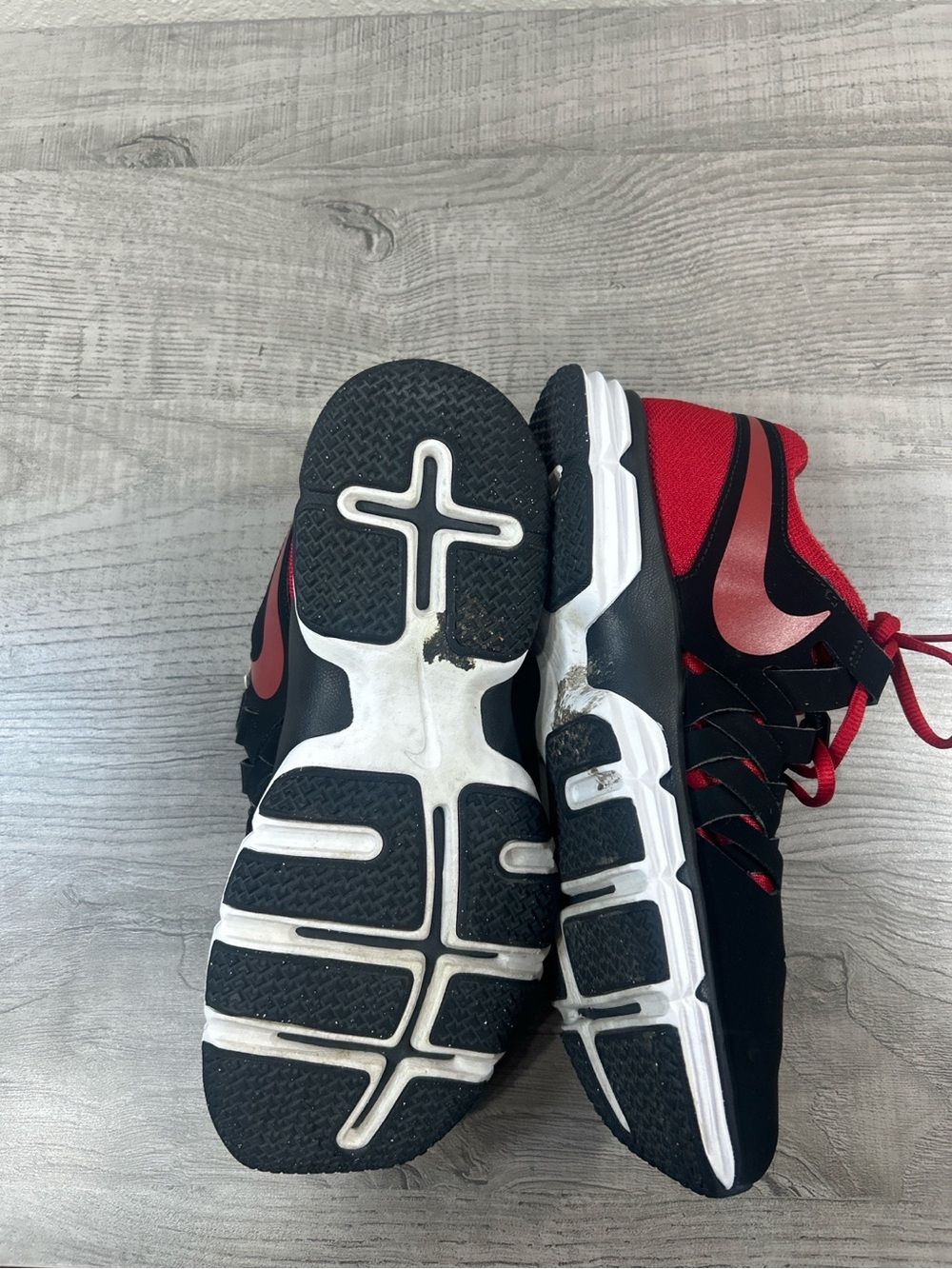 Nike Lunarlon Black Red Running Shoes Men’s Size 7.5 Athletic Sneakers - Picture 4 of 10